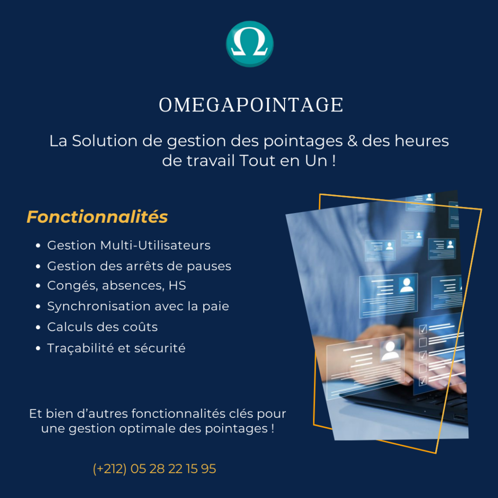 logiciel de gestion pointages Maroc - Omegapointage